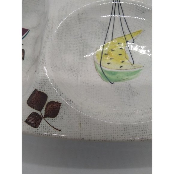 Vintage MCM Royal Sealy Japan Jamaica Pattern Appetizer snack tray plate - Picture 9 of 9